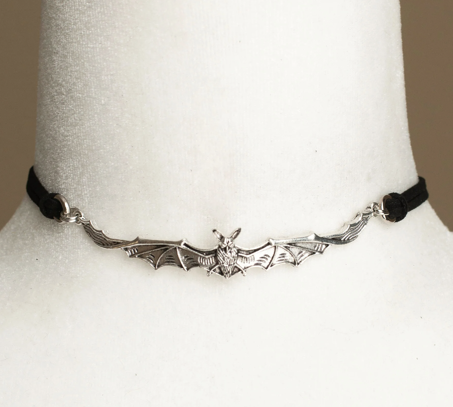 Decadent Designs Vampire Bat Suede Choker Necklace