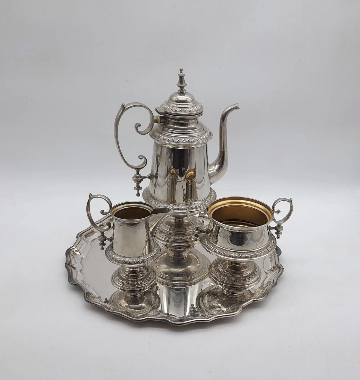 NeatStuffbyNeal (via Etsy) Silverplate Tea Service Gustaf Eriksson