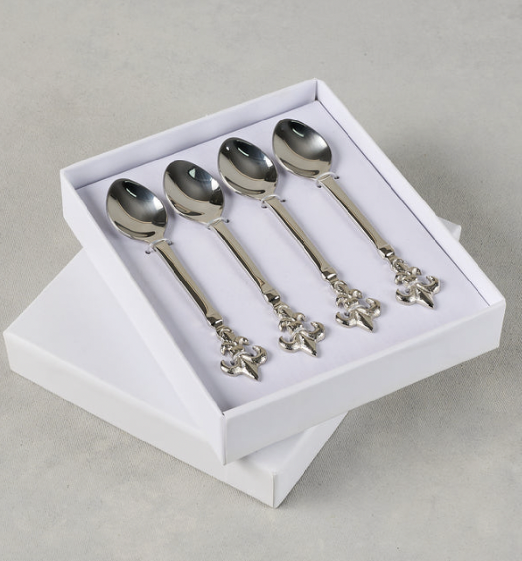 Blue Illusion Fleaur De Lys Teaspoons