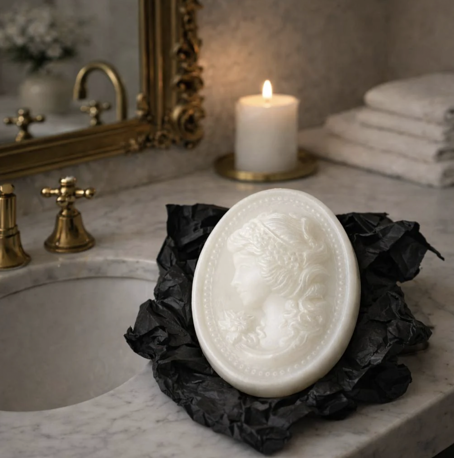 Soap &amp; Box Ivory Cameo Soap