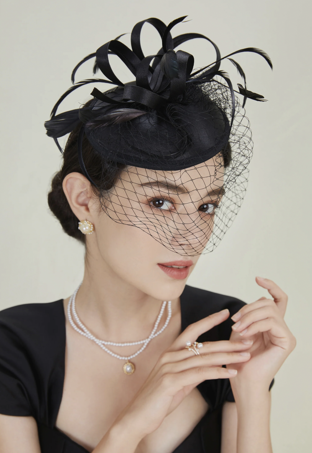 Babeyond Vintage Pillbox Veil Cocktail Fascinator