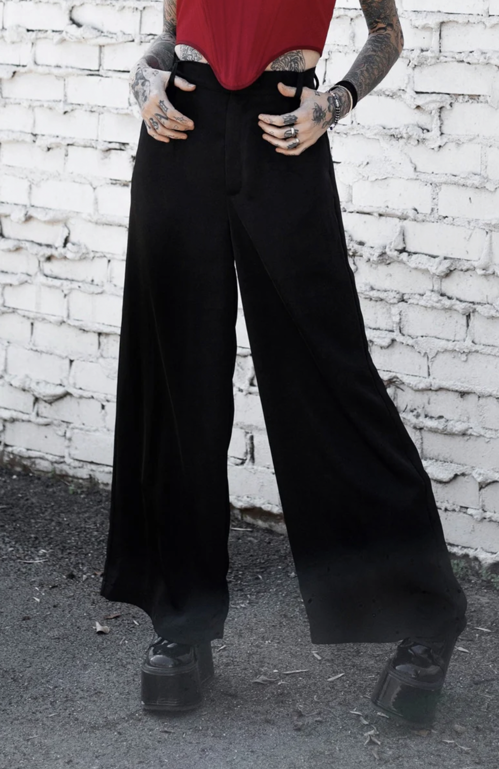 Lively Ghosts Onyx Palazzo Pants