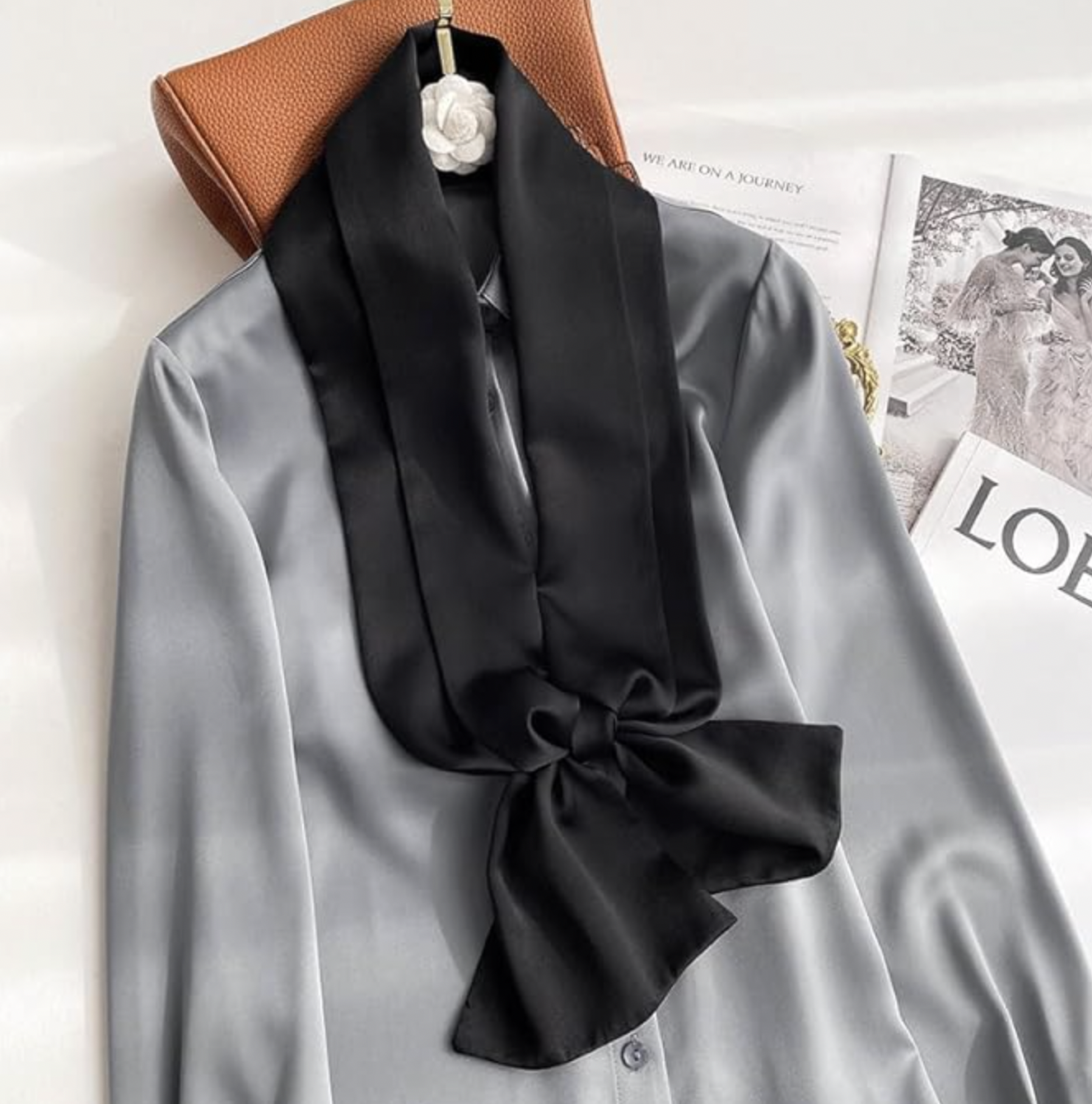 Long Satin Scarf, Amazon