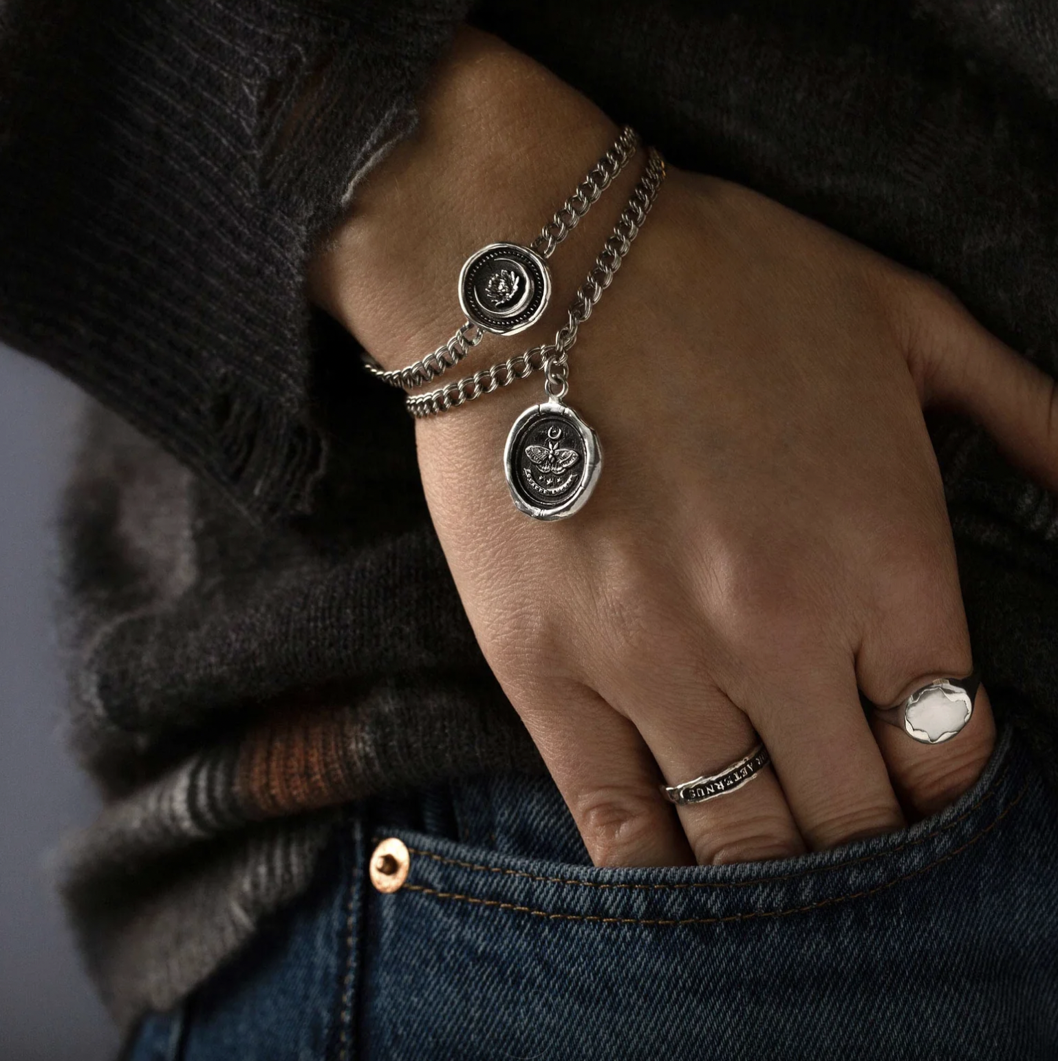 Pyrrah Lotus Flower Talisman Chain Bracelet