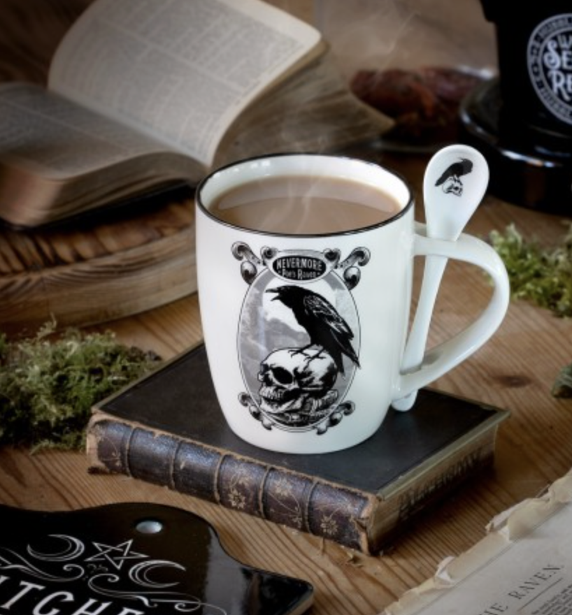 Alchemy England Poe's Raven: Mug &amp; Spoon Set
