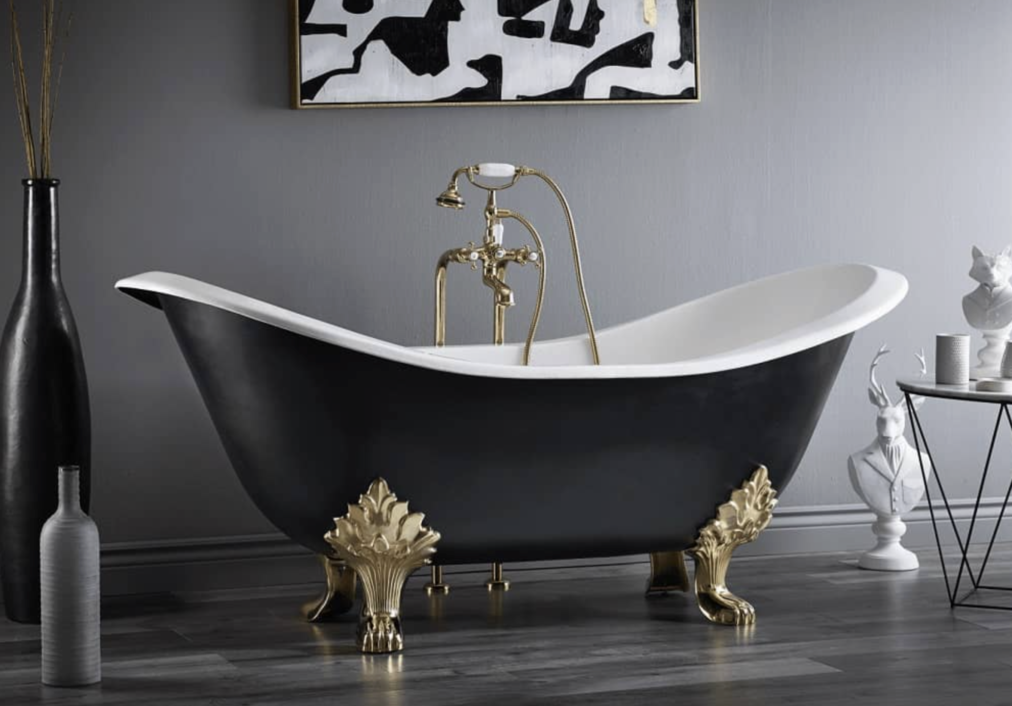 Cheviot Regency Cast Iron Footed 61″ Freestanding Bathtub With Lion Feet