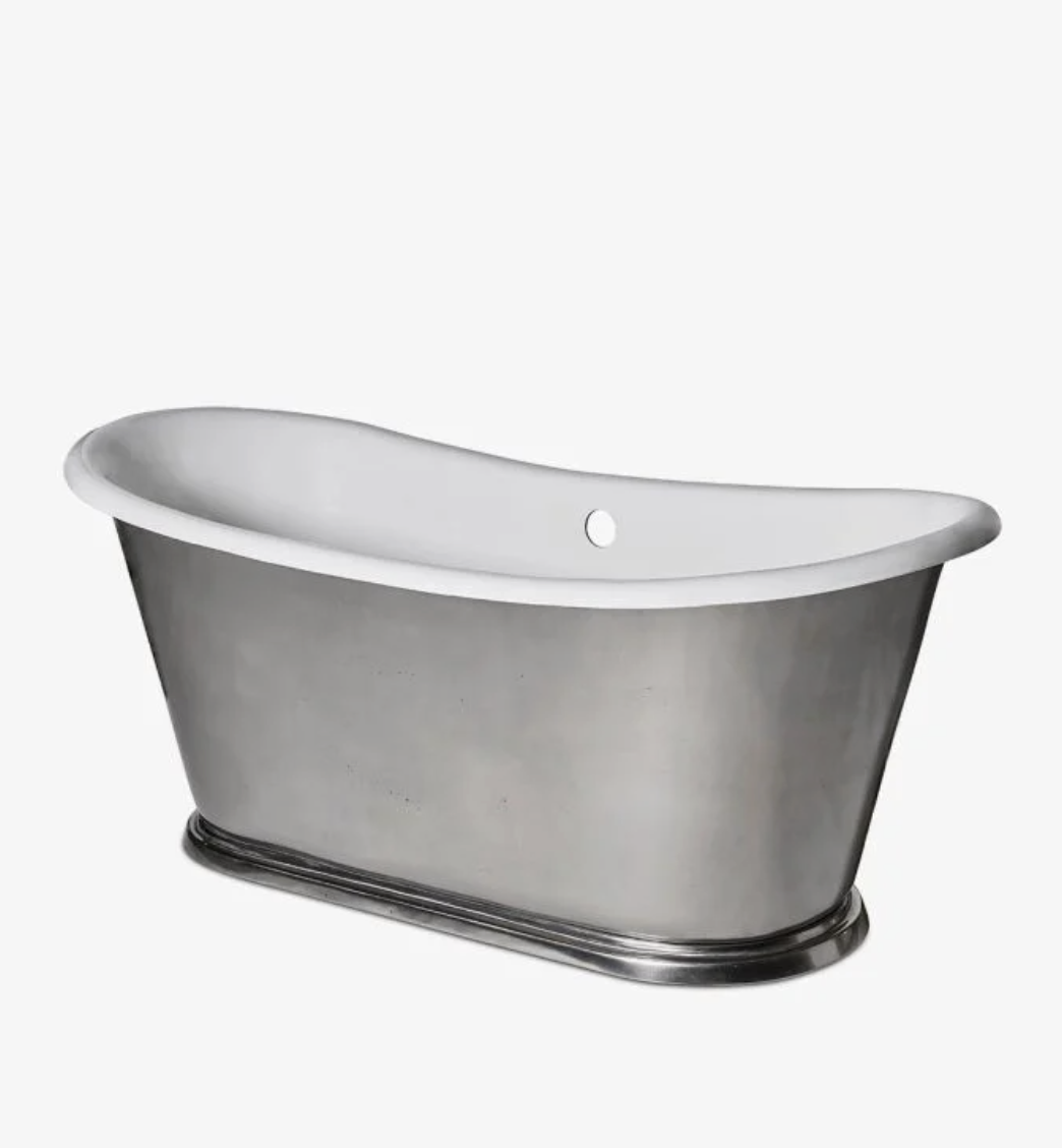 Waterworks Candide 66" x 27" x 27" Freestanding Oval Cast Iron Bathtub