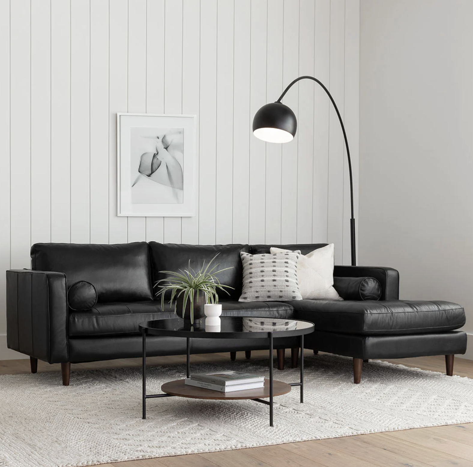 Article Sven 100" Tufted Leather Right Sectional