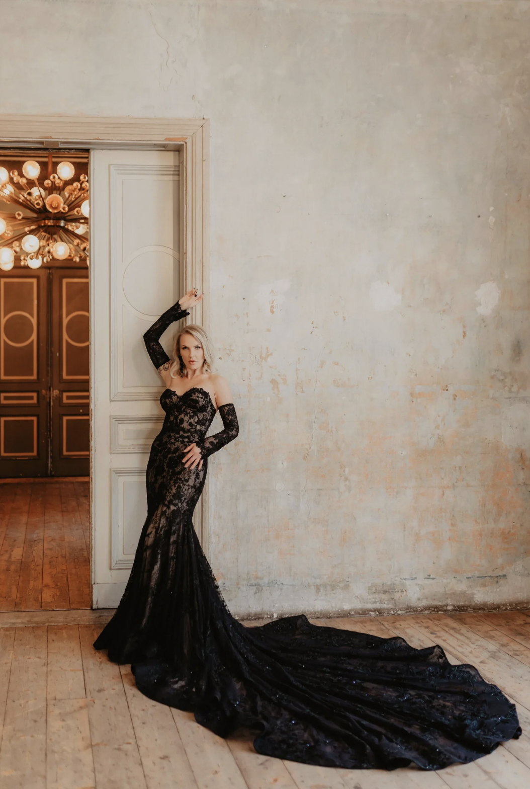 Sherbon Clothing, KIM Black and Beige Floral Dress