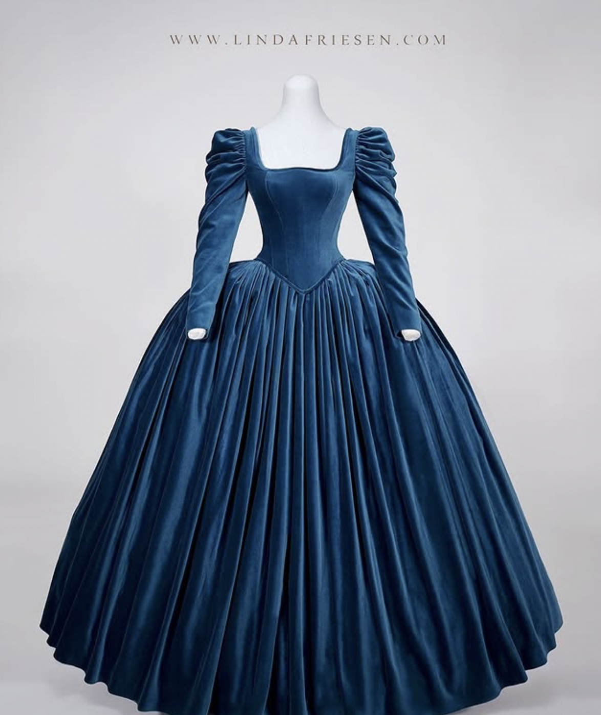 Linda Friesen Couture, The Blue Velvet Gown