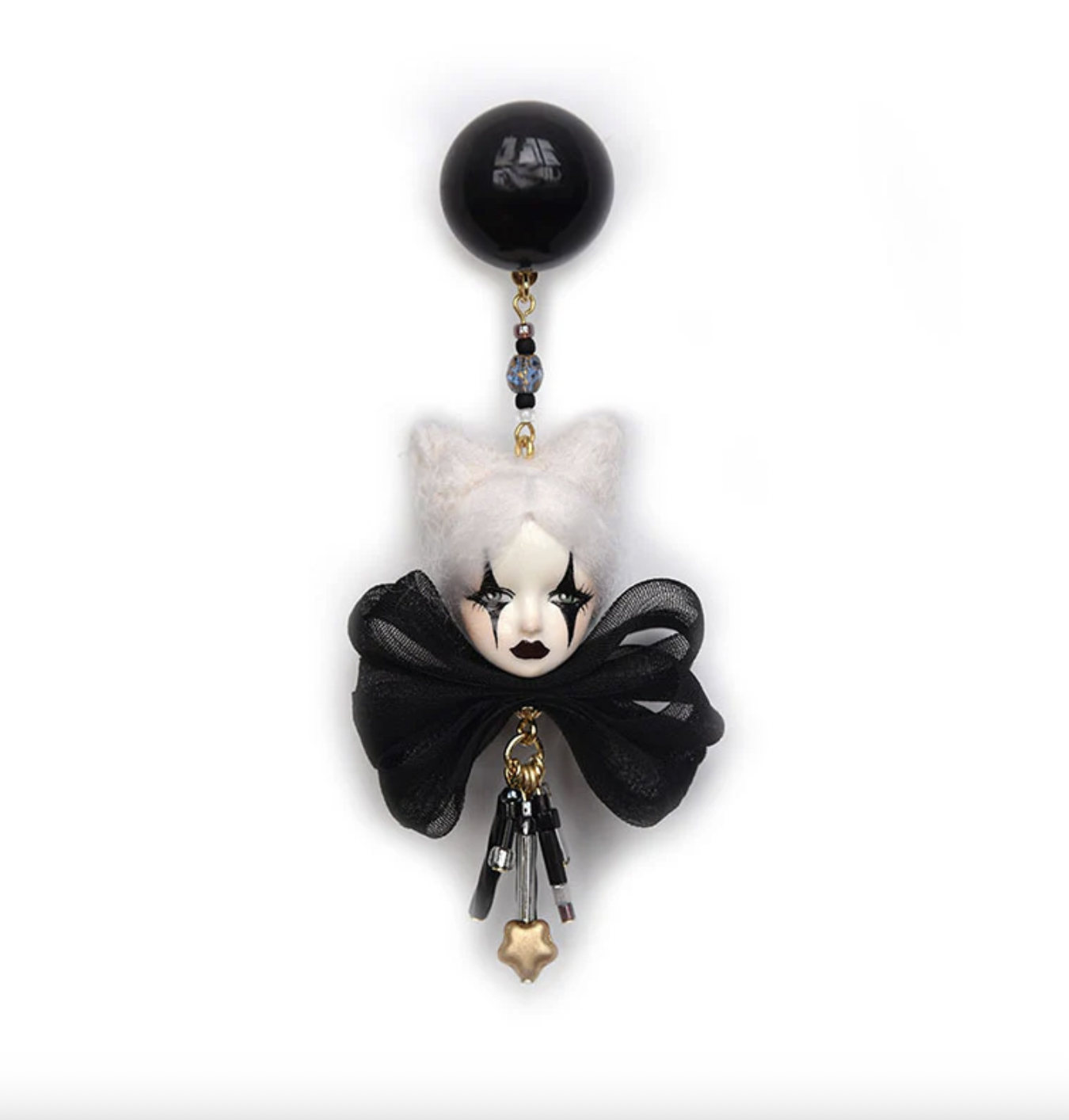 Belle Juri’s Harley Quinn earrings