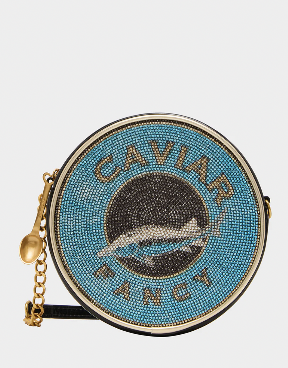 Betsey Johnson Kitsch Caviar Crossbody Blue