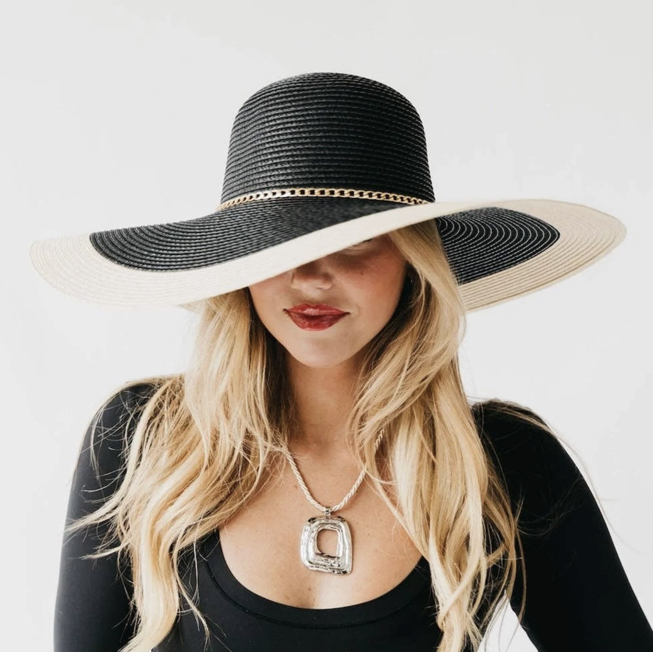 Unique Vintage Black Miami Summer Wide Floppy Hat