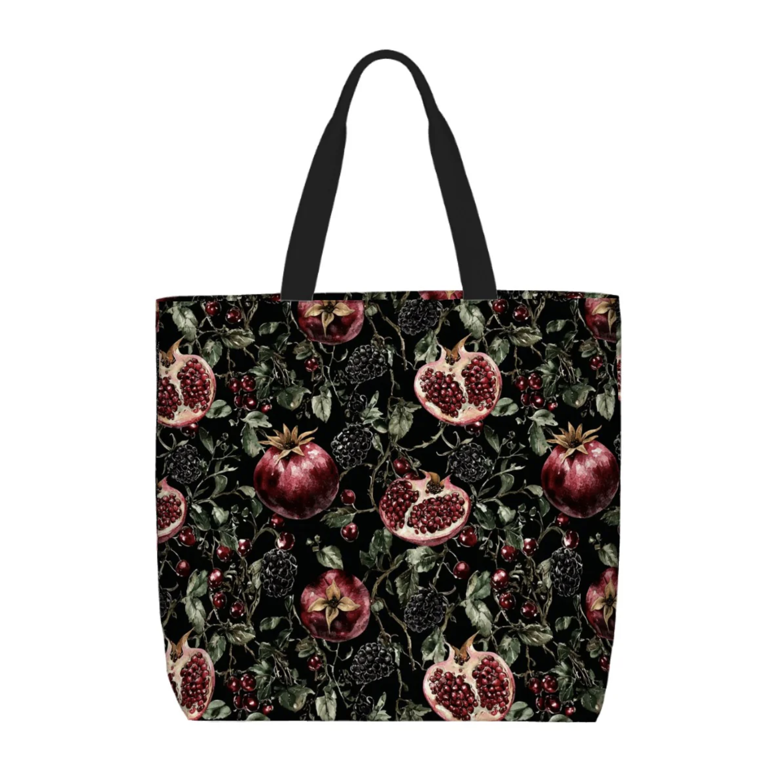 Witchwood Printed Beach Bag / XL Tote Bag - Pomegranates