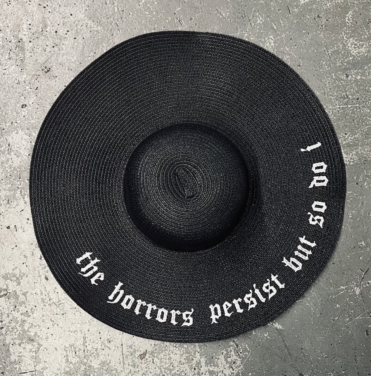 Witchwood Floppy Sun Hat - XL Brim - the horrors persist but so do I