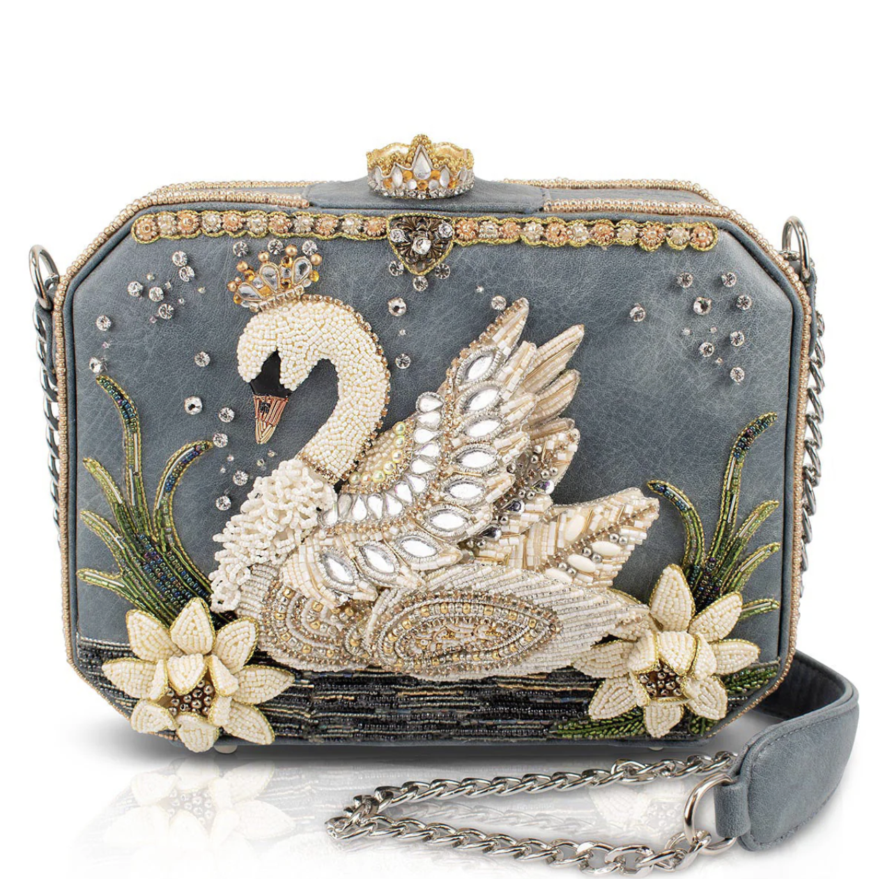 Mary Frances Swan Princess Shoulder Handbag