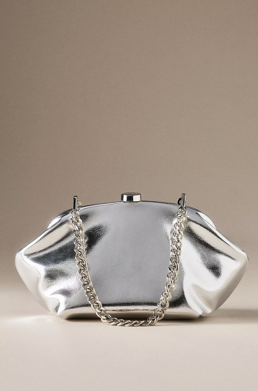 Anthropologie Olga Berg Tally Metallic Clutch