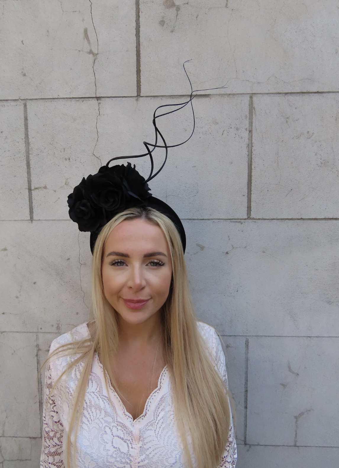 Starcrossed Beauty (via Etsy), Black Statement Feather Rose Flower Velvet Padded Headband