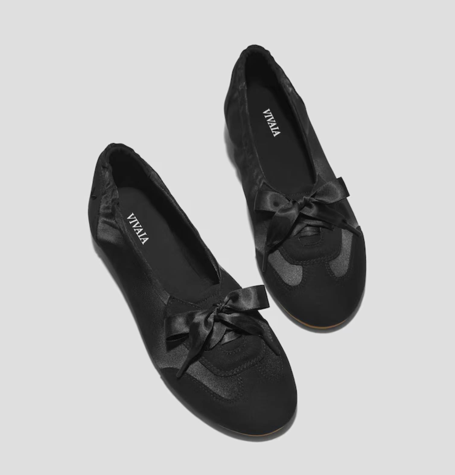 Vivaia Round-Toe Satin Sneakerina