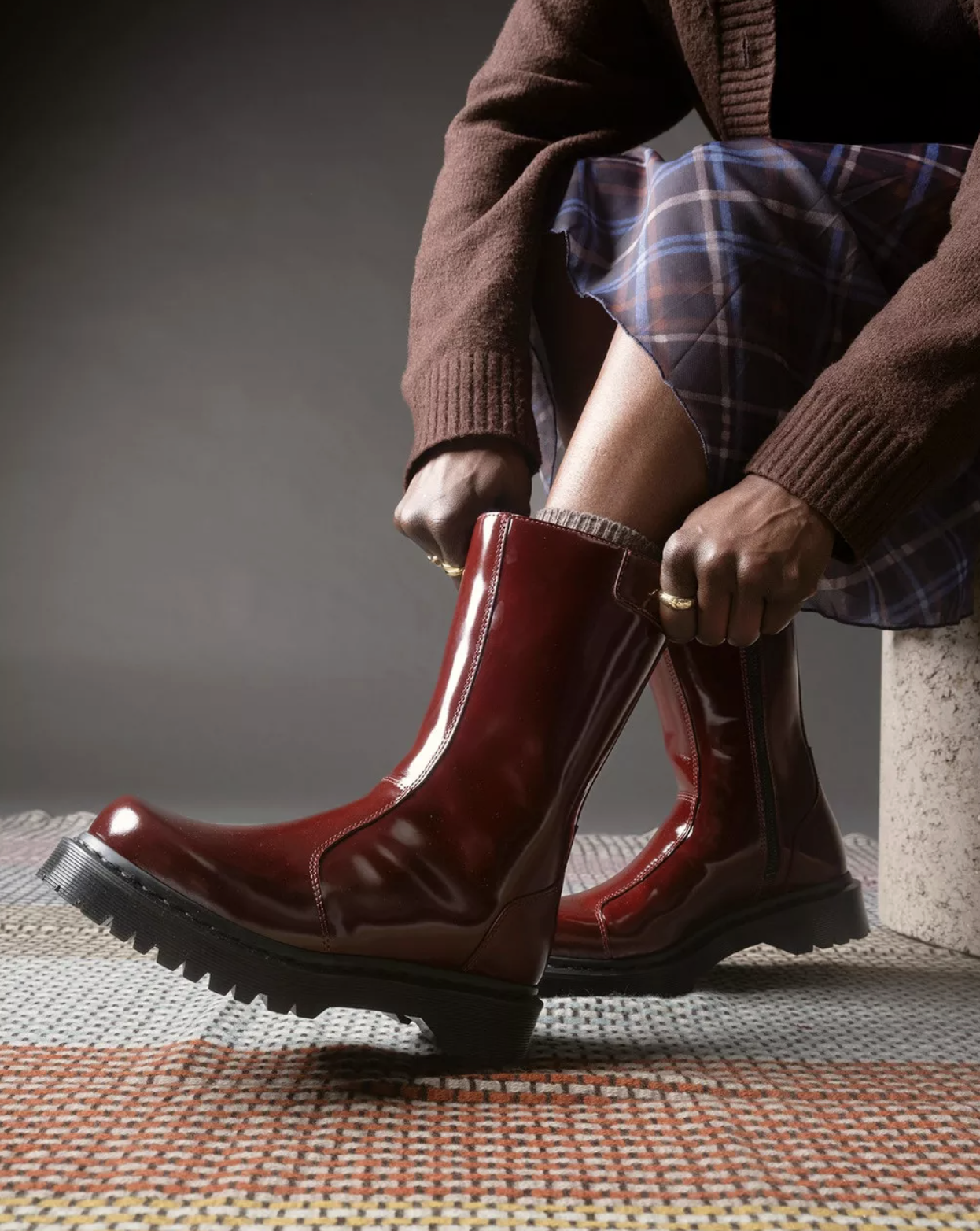 Dr. Martens Rejena Laquered Leather Boots