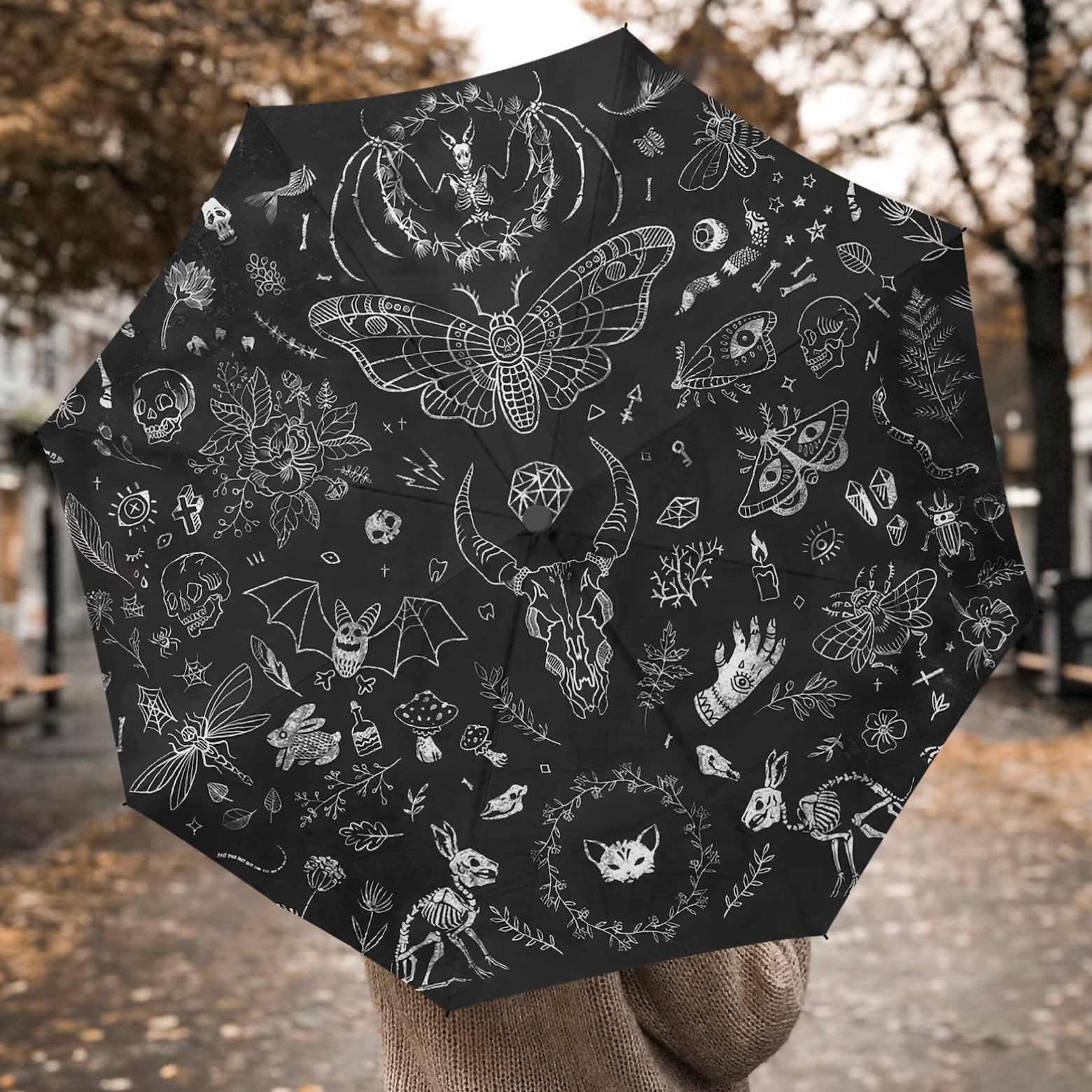 TopsandToes (via Etsy) Dark Cottagecore Umbrella