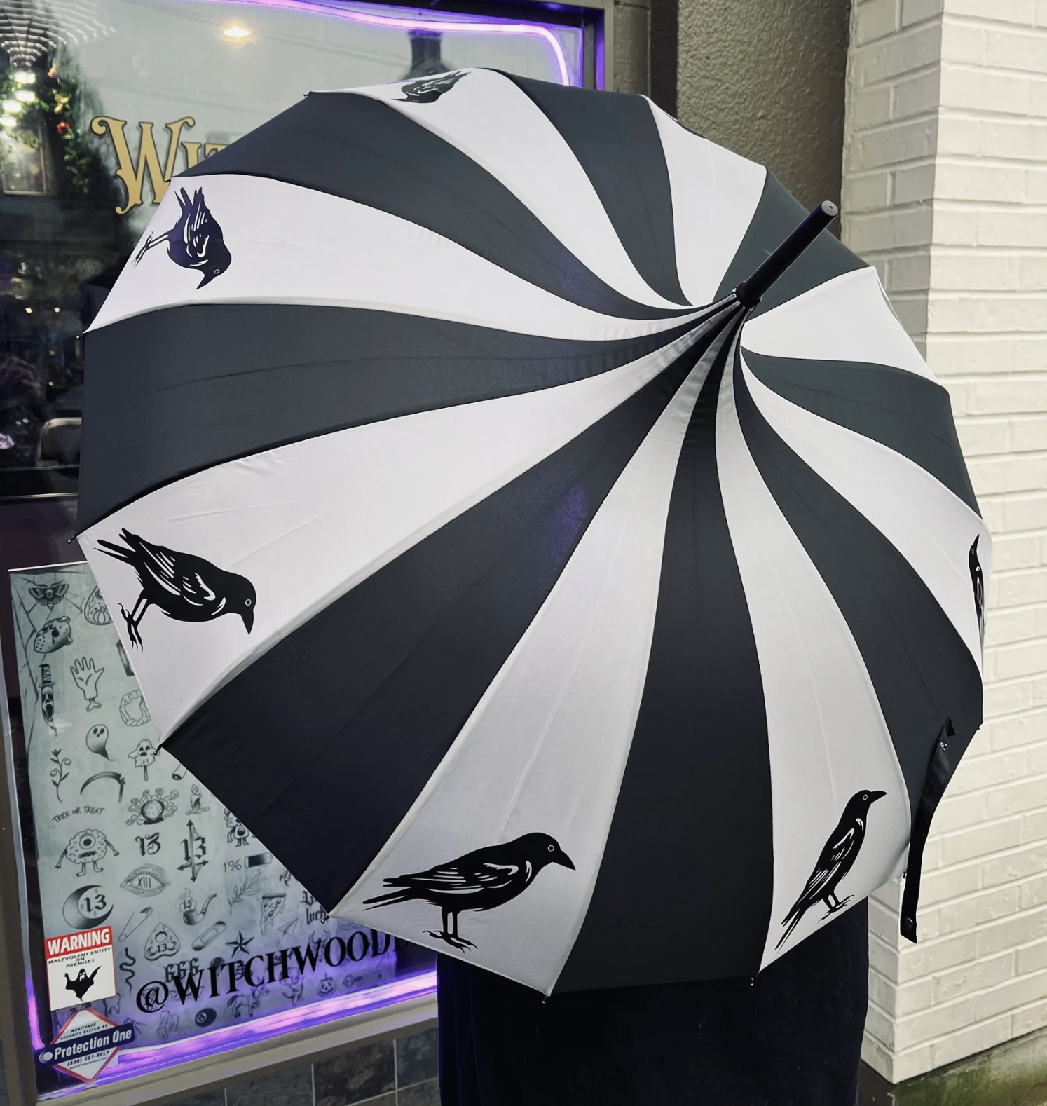 Witchwood Bags Charcoal Ravens Umbrella