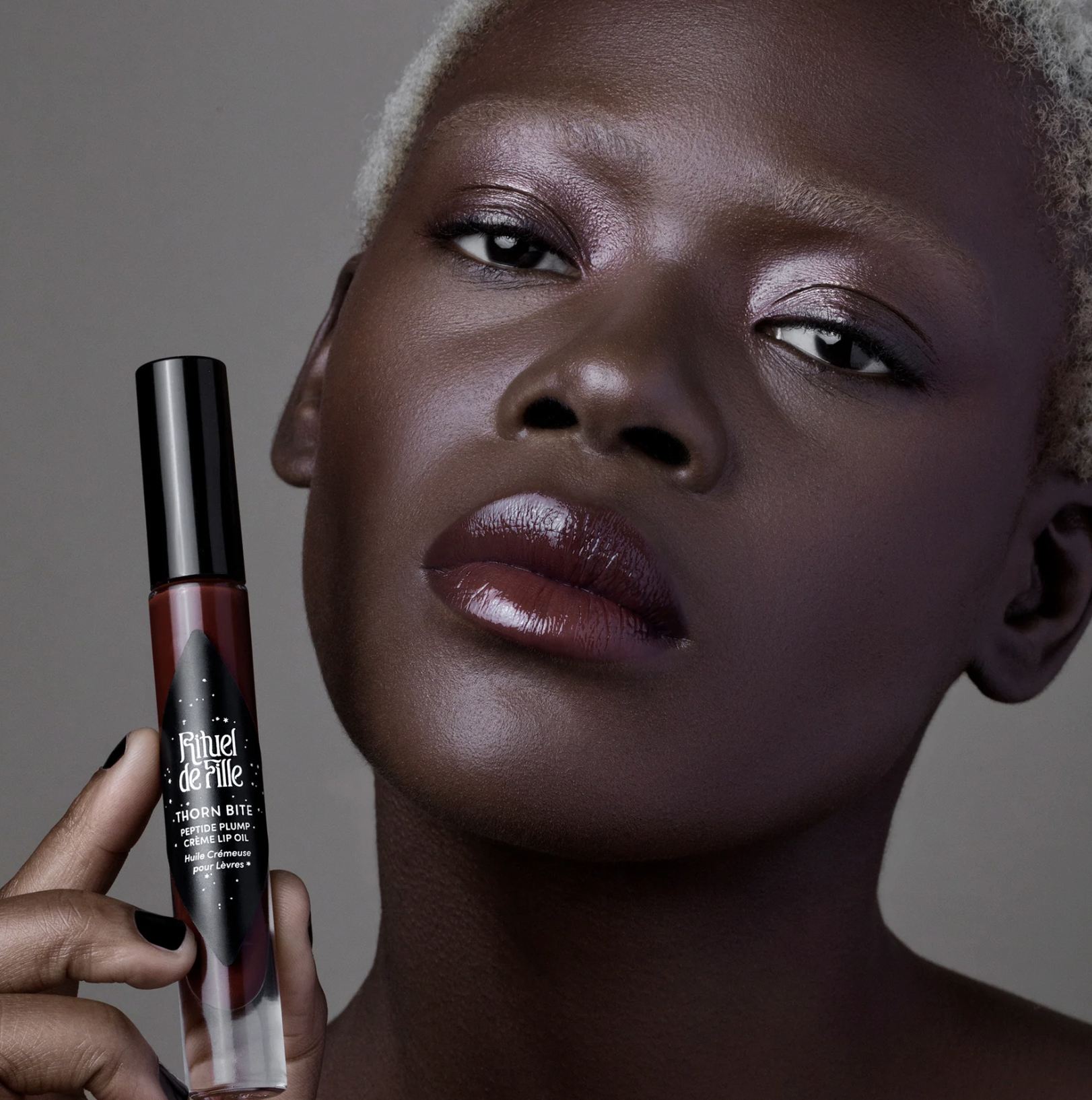 Rituel de Fille Thorn Bite Peptide Plump Crème Lip Oil in Rose Fruit