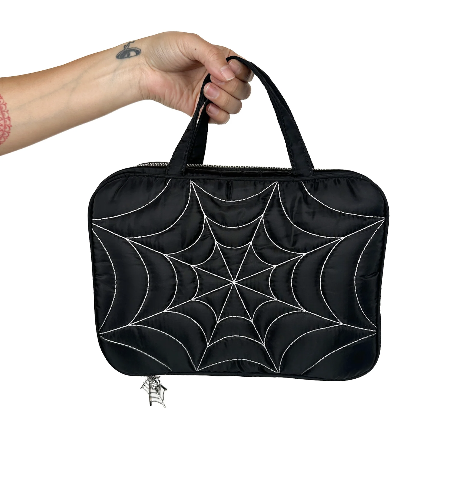 Wicked Misfit Spiderweb Puff Toiletry Bags