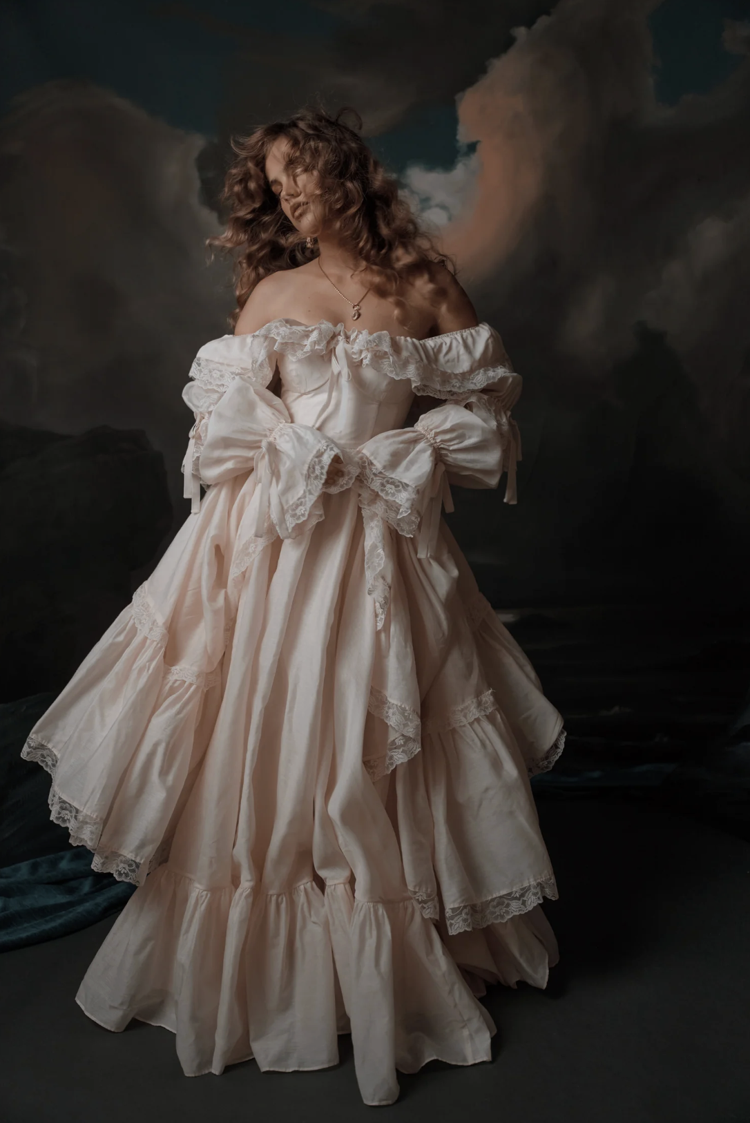 Selkie The Blush Silk Organdy Waltz Gown