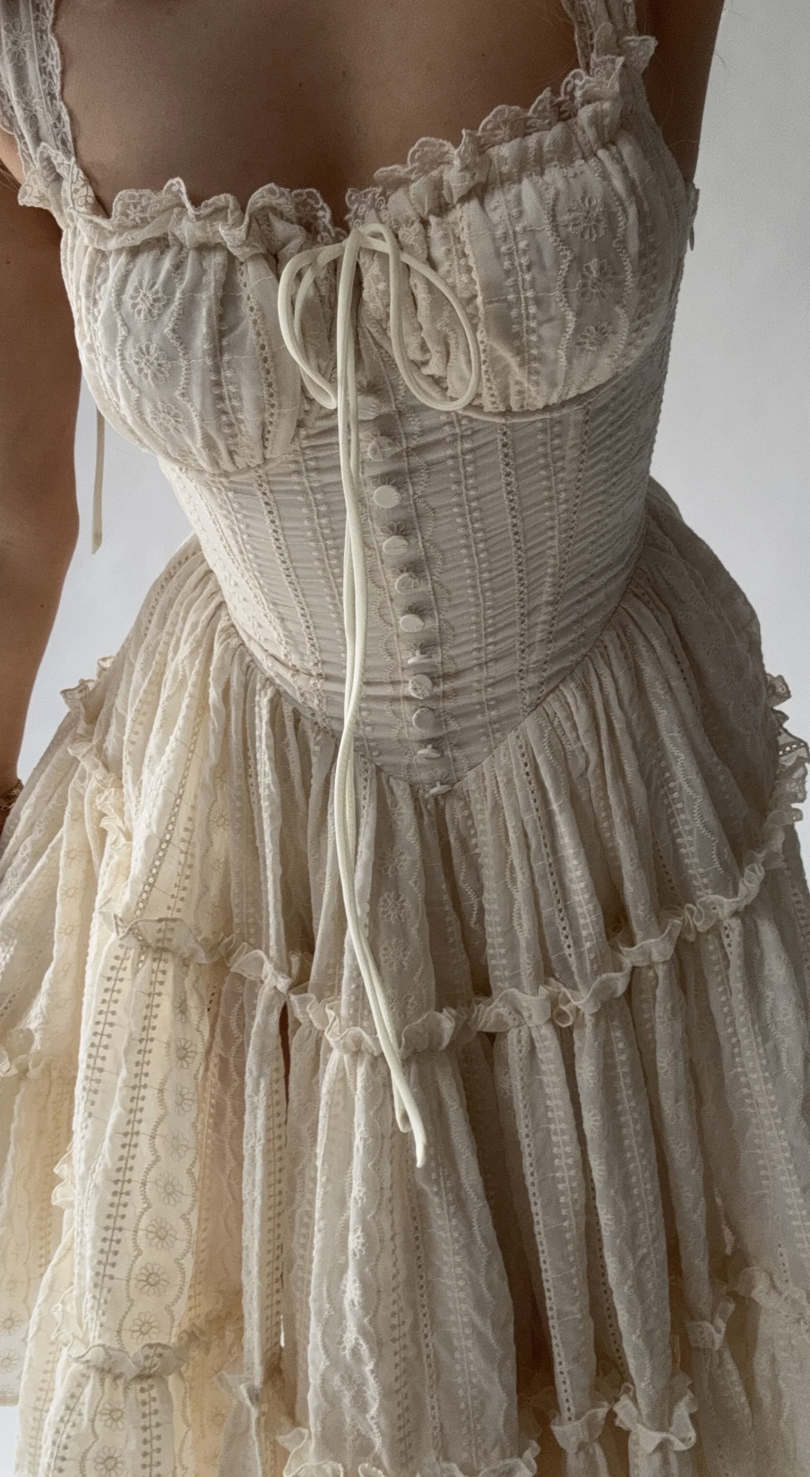 Wild Rose &amp; Sparrow The Fae Midi Dress in Chantilly