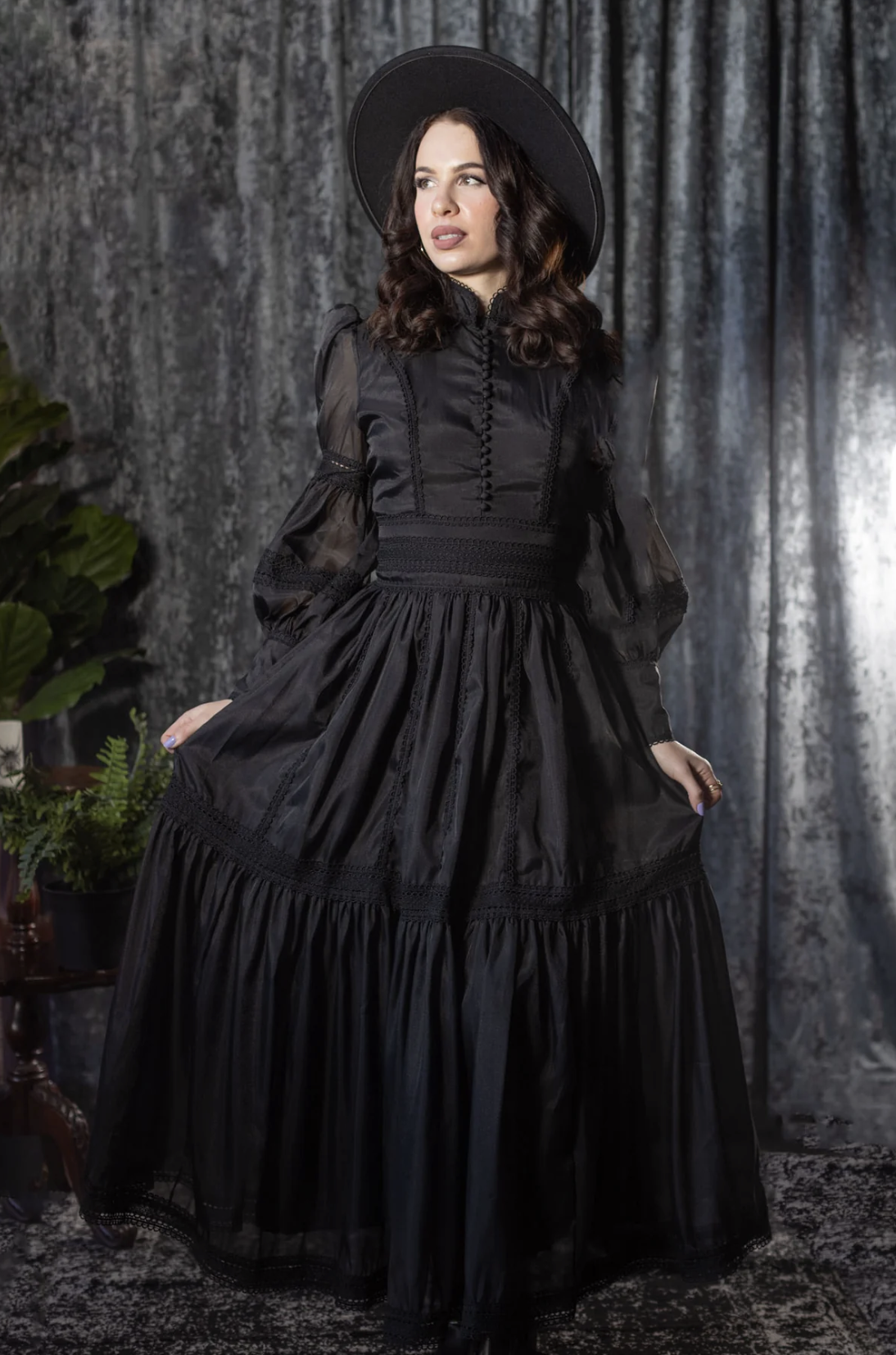 Cult &amp; Lore (via Witchwood) Morgana Romantic Victorian Inspired Maxi Dress