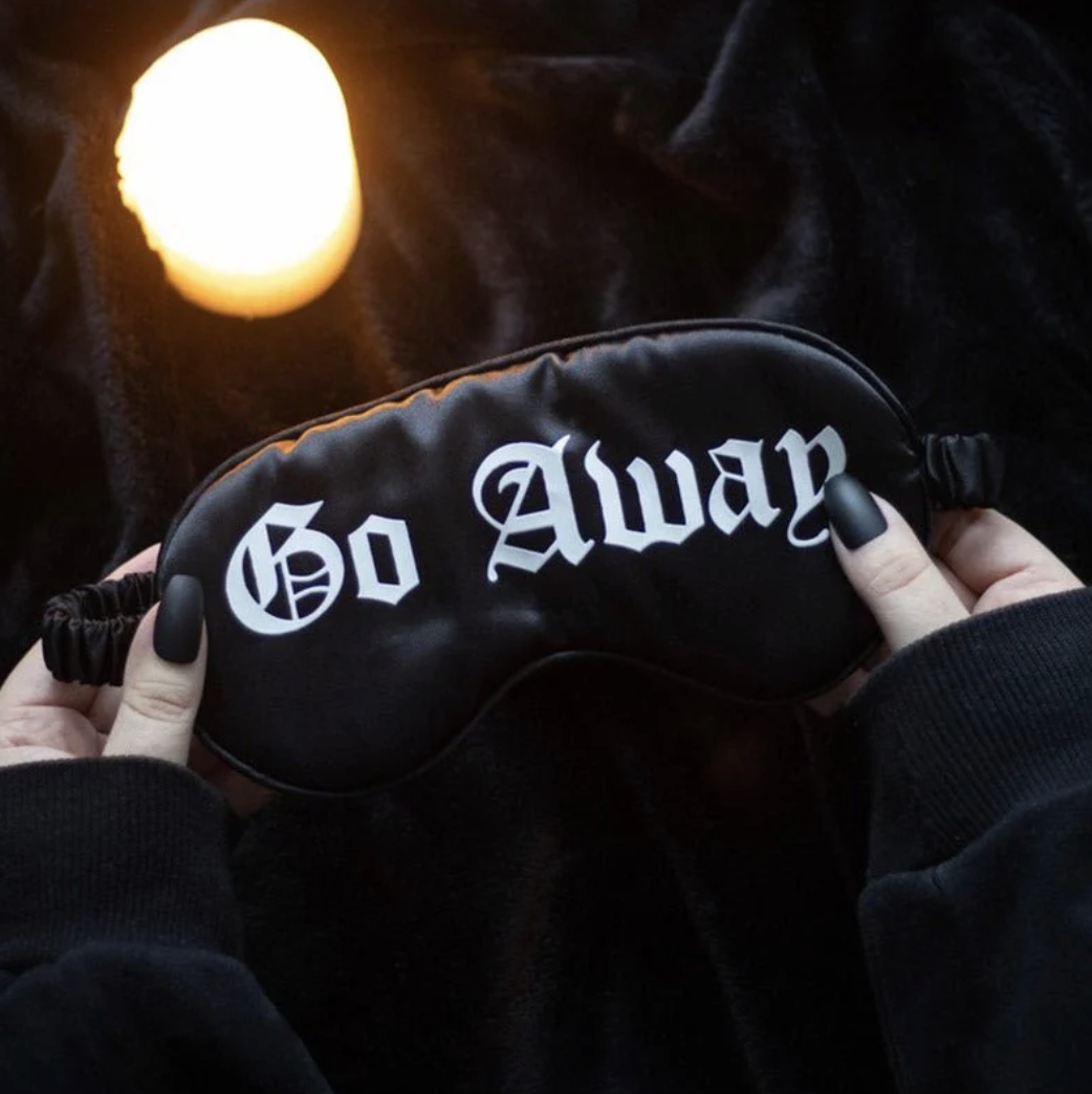Vampire Freaks Go Away Satin Sleep Mask