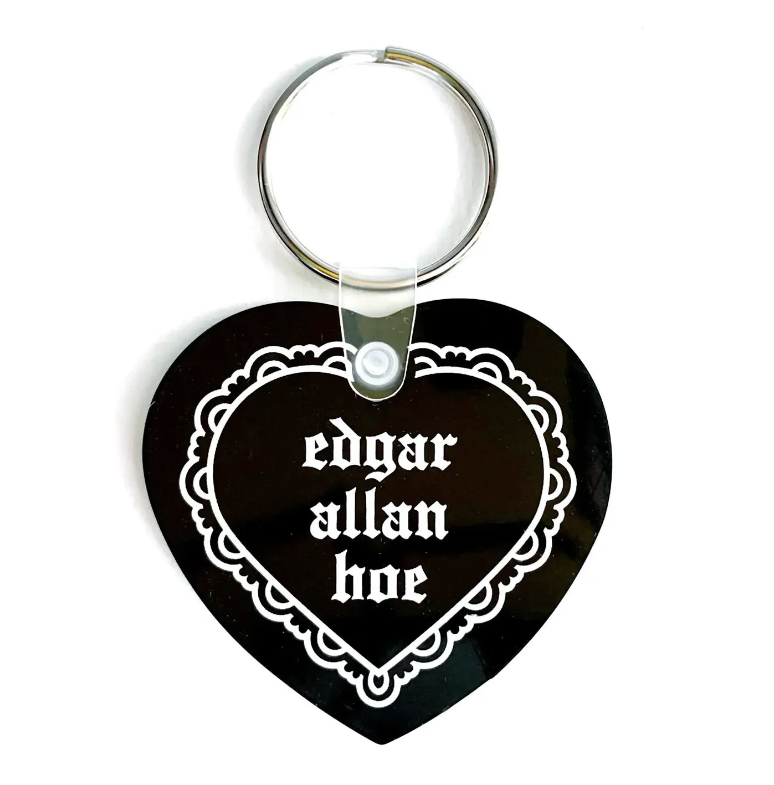 Witch Haus Edgar Allan Hoe Heart Shaped Vinyl Keychain