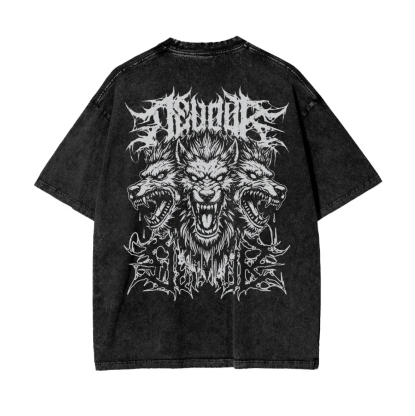 Goth Cloth Cerberus Devour Grunge Acid Washed Tee