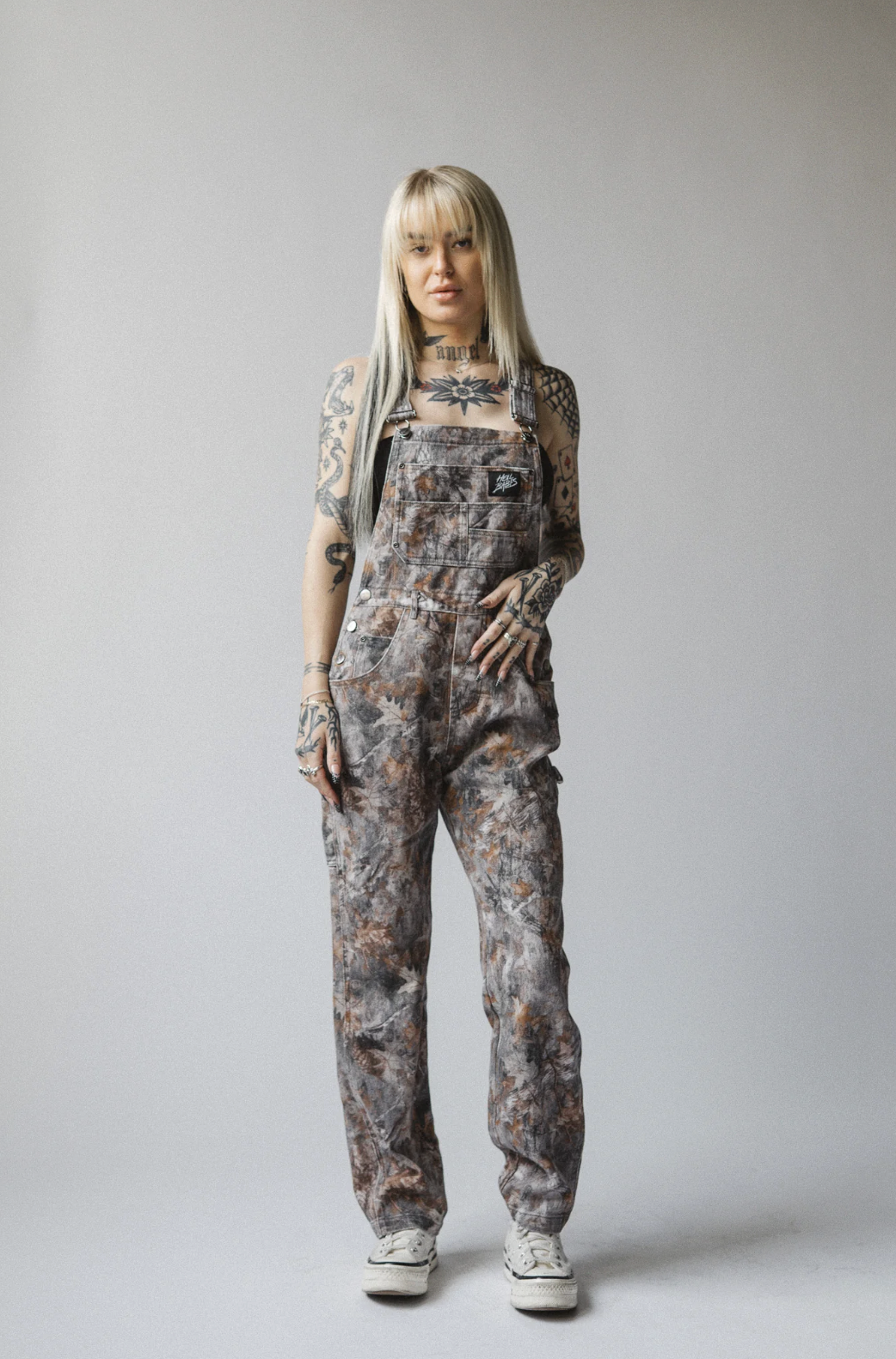 Born Bad Washed Overalls in Camo