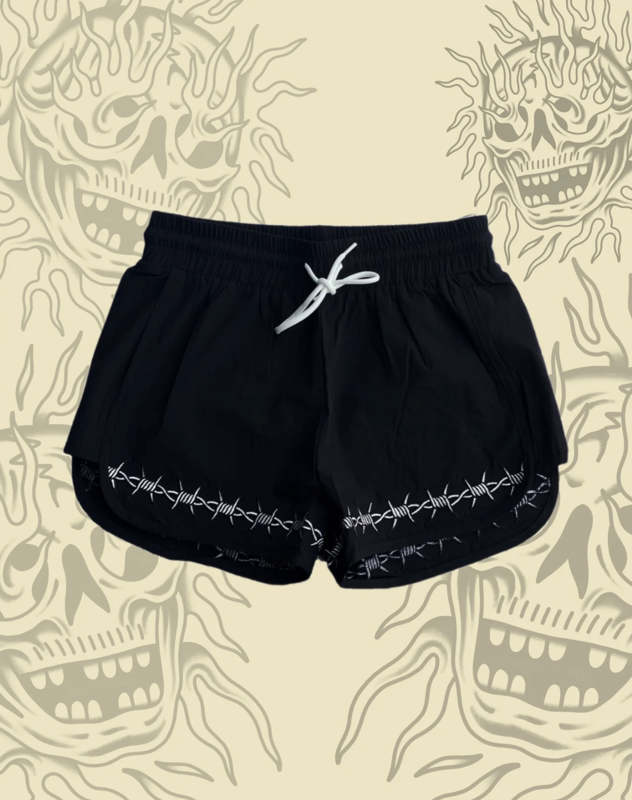 Take to the Grave  Barbed Wire Booty Shorts