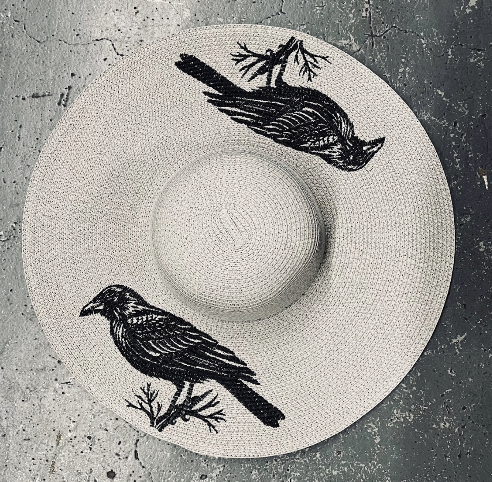 Witchwood, Floppy Sun Hat - XL Brim - Ravens