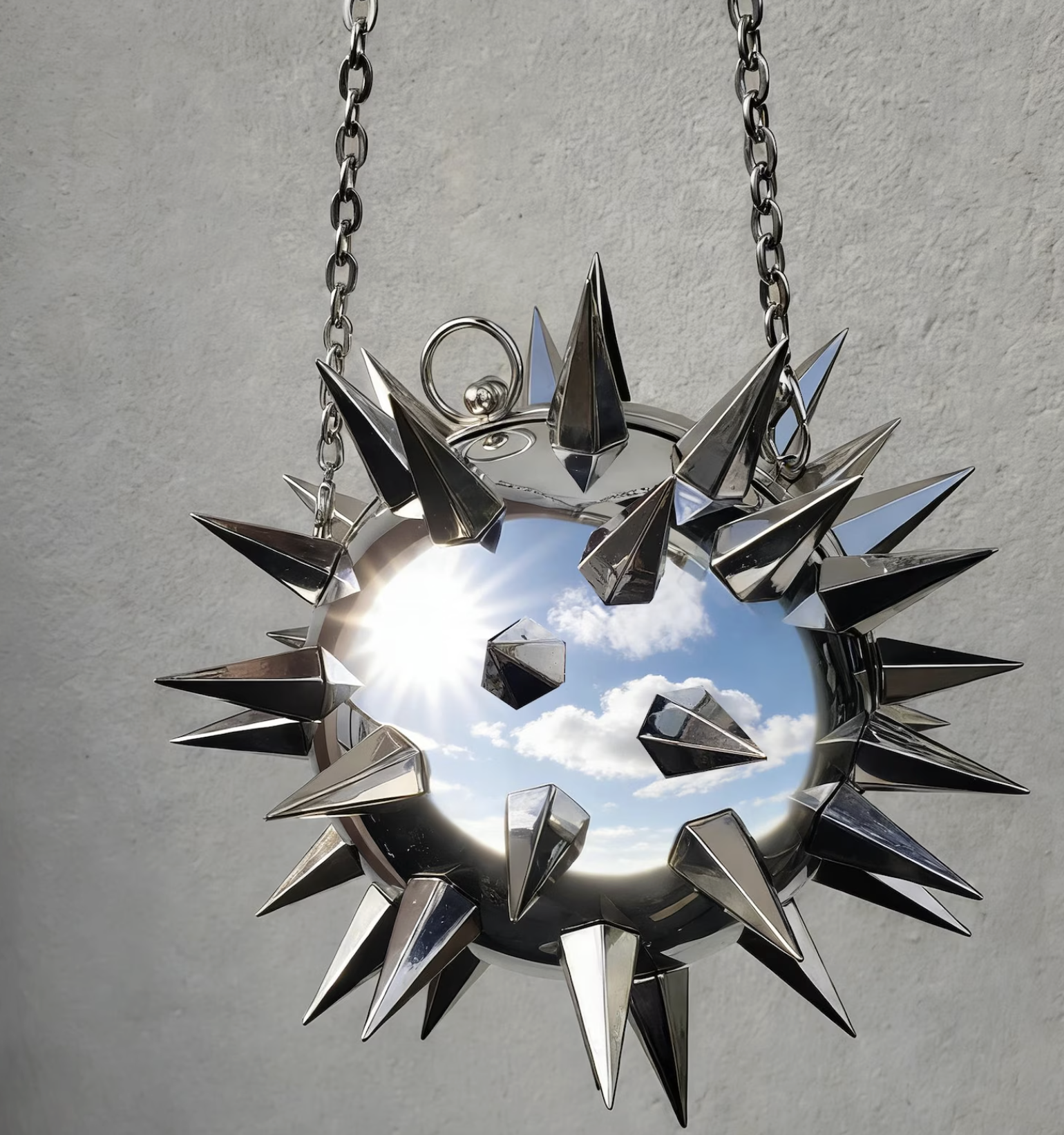 Clearmilkdesign (via Etsy), Flail Morning Star Mace Crossbody Bag