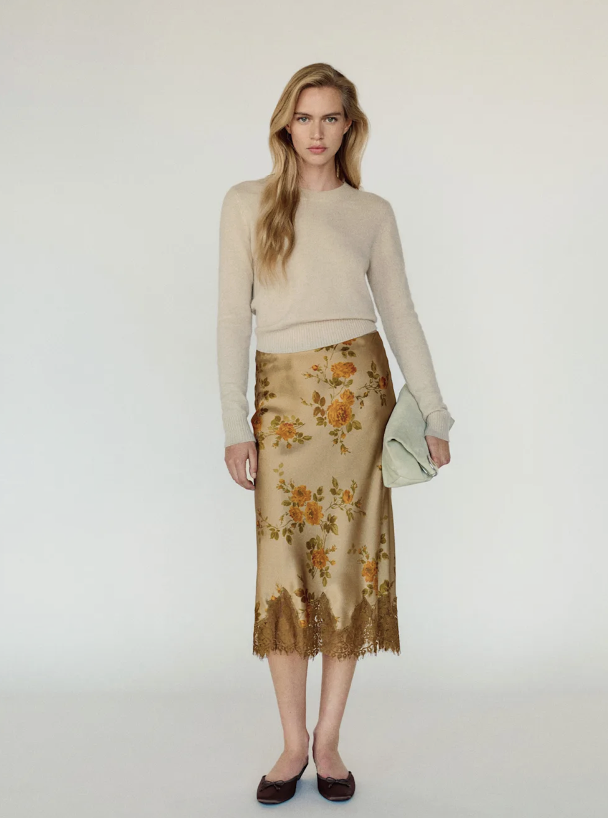 Reformation, Carolina Silk Skirt