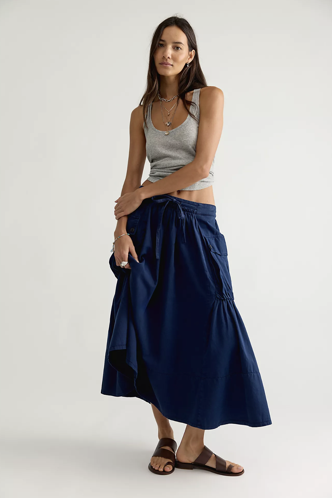 Free People, We The Free Trailblazer Cargo Midi Skirt