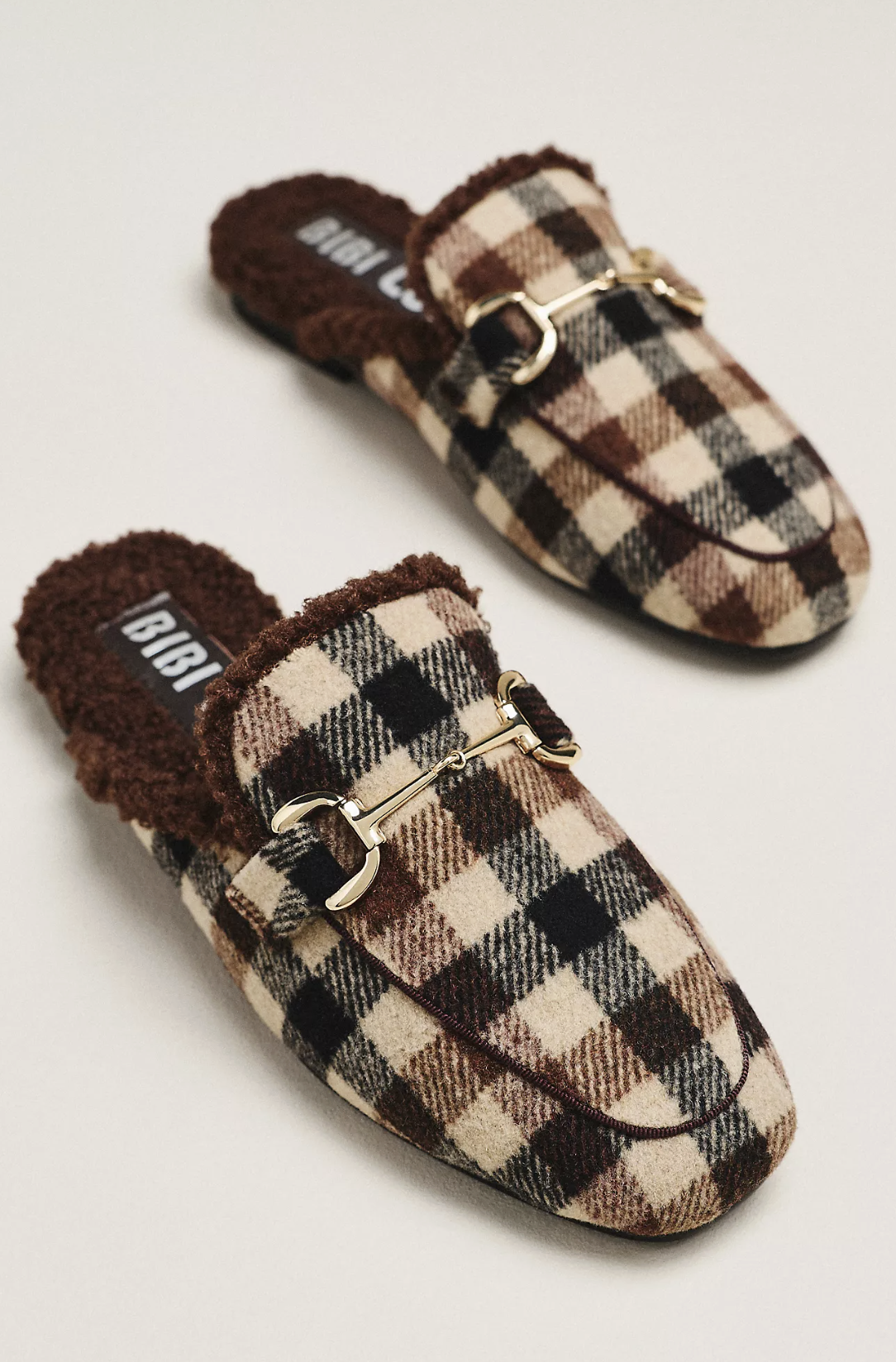 Bibi Lou Shearling Horsebit Mules