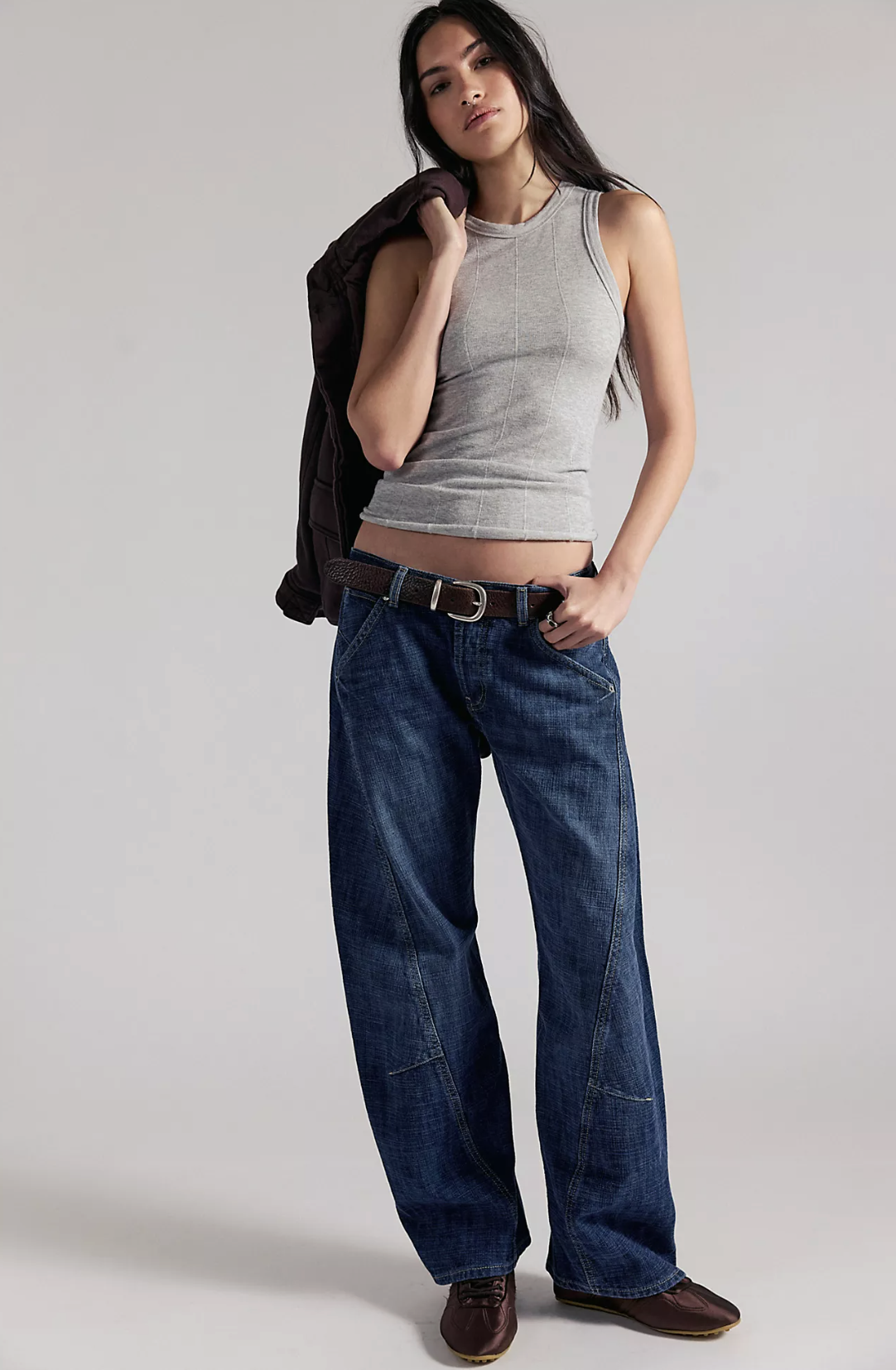 We The Free Highland Low-Rise Twisted Bowed Jeans