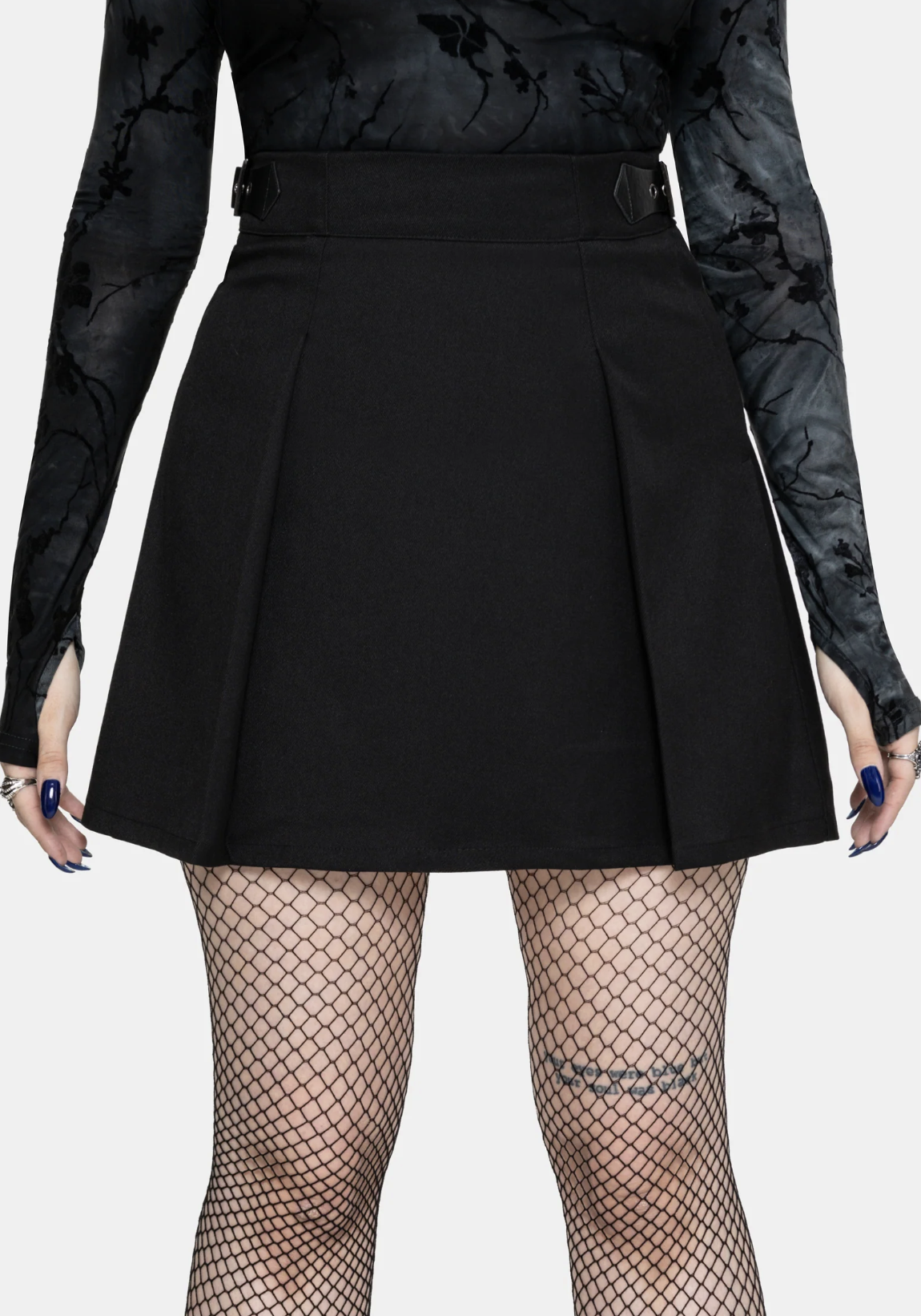 Disturbia Nightingale Black Pleated Mini Skirt