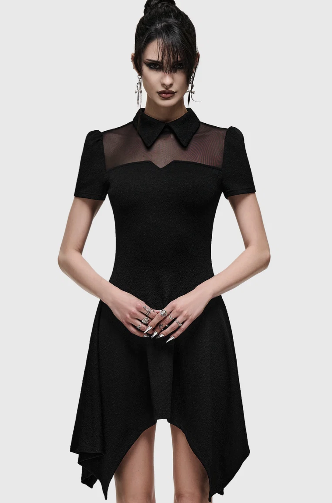 Killstar Obsidienne Hanky Hem Mini Dress