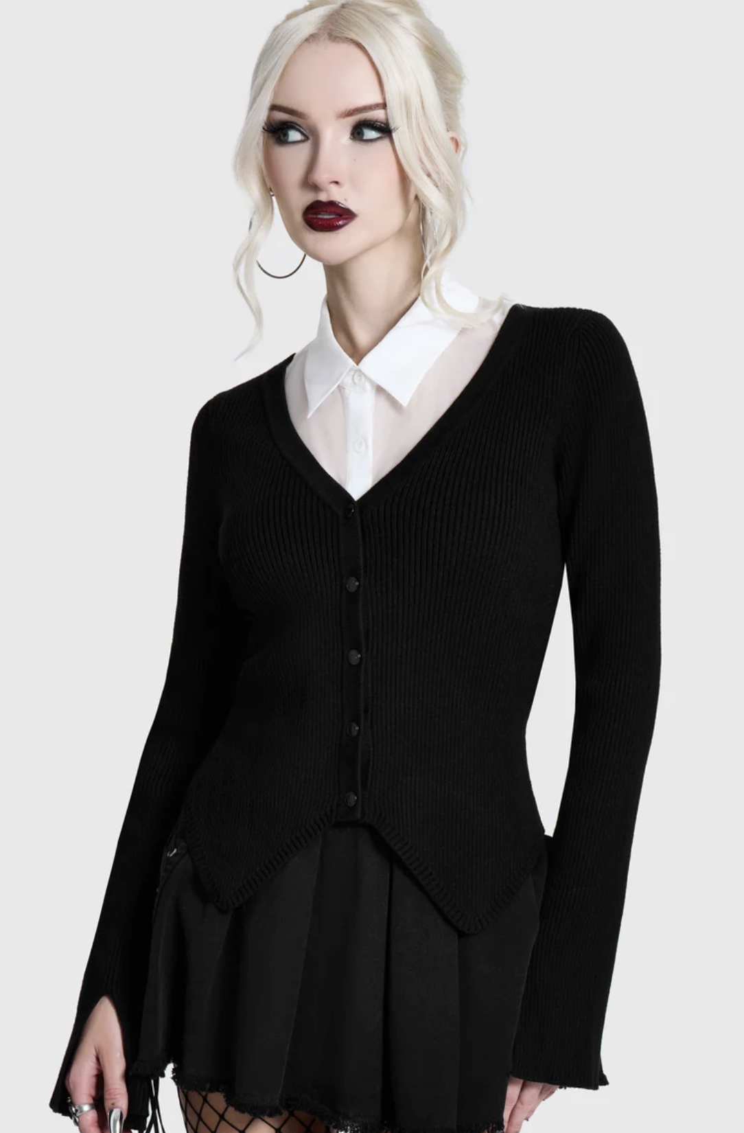 Killstar Skultra V-Neck Cardigan