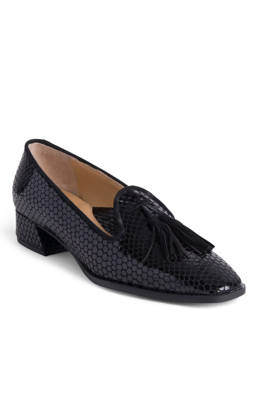 House of Bruar Ladies Snake Patent Tassel Loafer