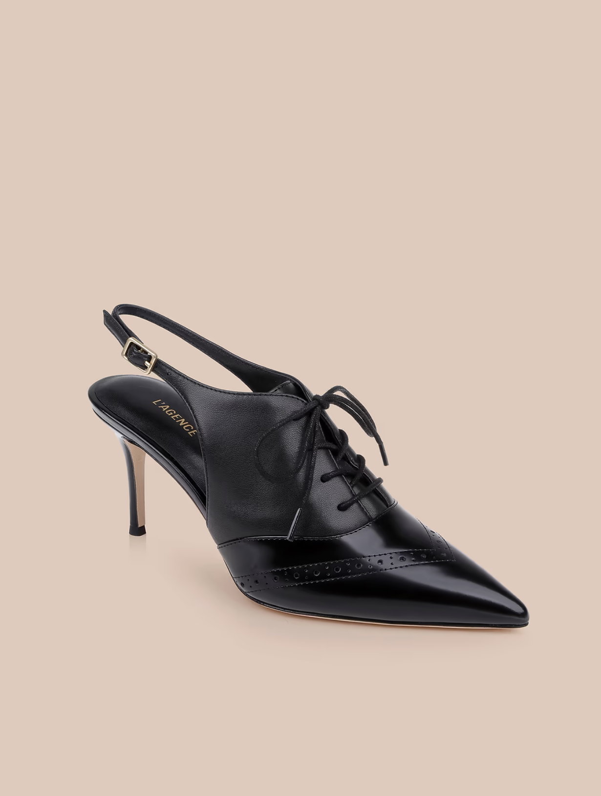 L'Agence Shreya Leather Slingback Pump