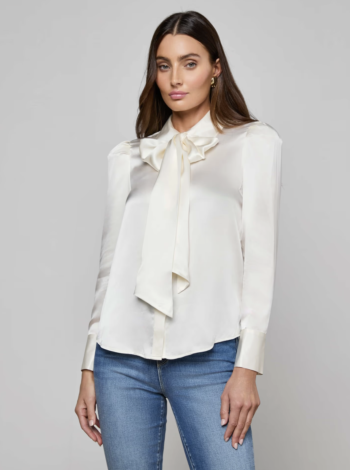 L'Agence Honey Silk Blouse