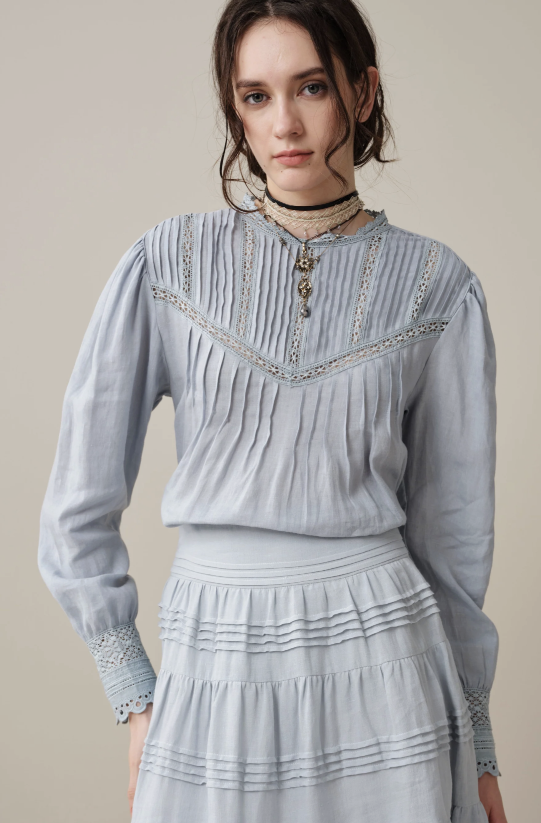 Linennaive Minna 21 | Edward Linen Lace Blouse