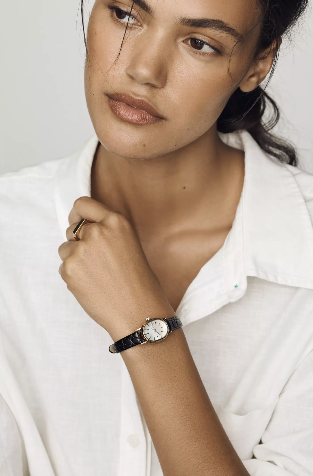 Anthropologie Leather Strap Watch